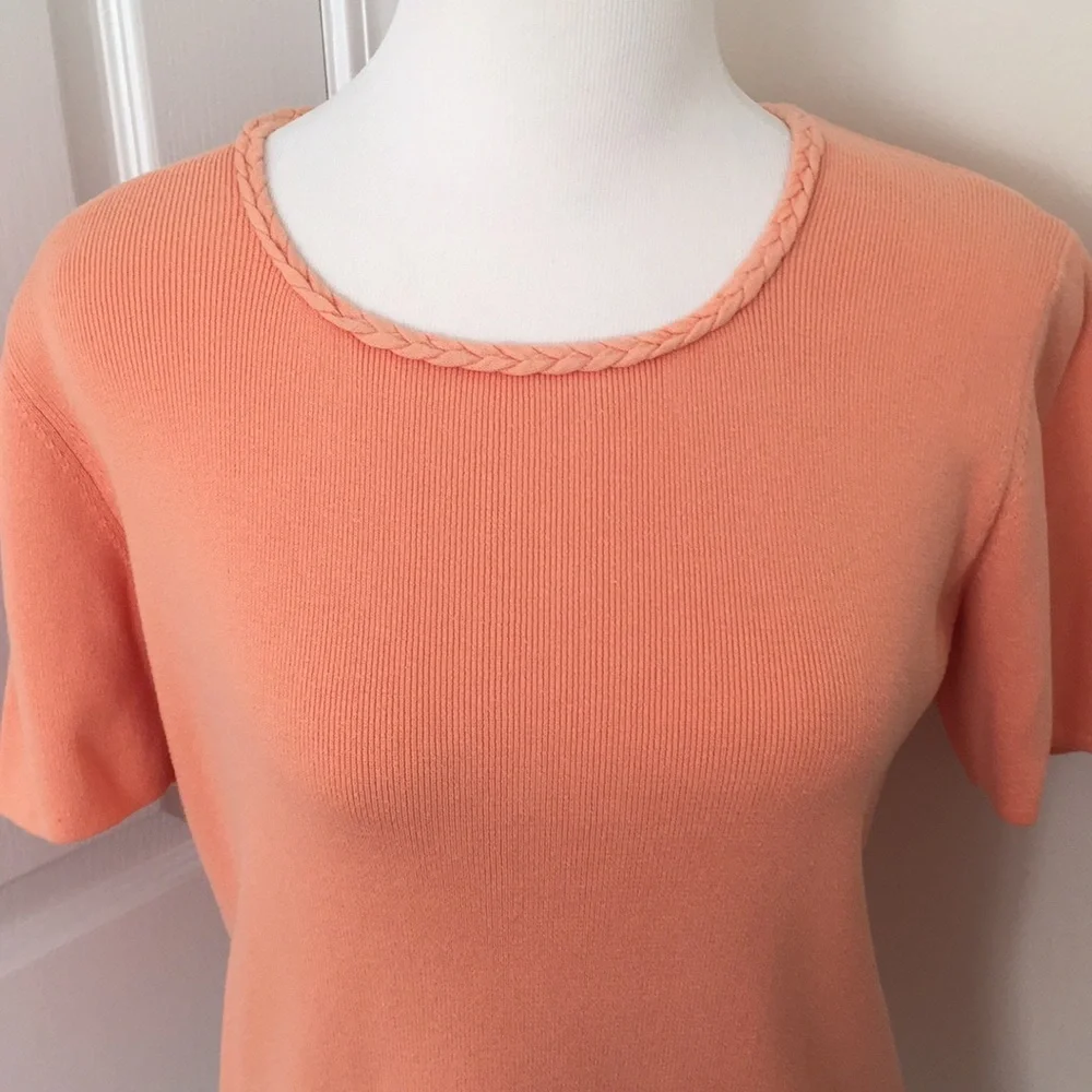 Vintage Sag Harbor Textured Blazer & Shell Set - Coral Size 10